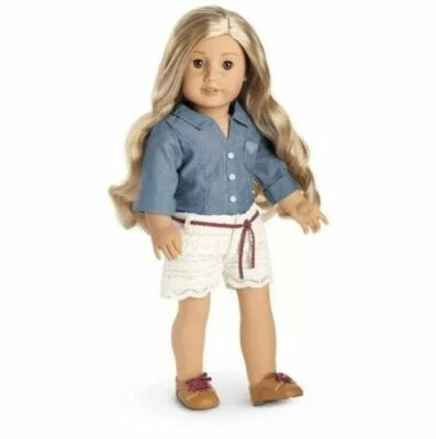 NIB ~ American Girl Tenney's Picnic Outfit ~ Shoes Shorts Shirt Tenney Fast SHIP - Image 1 of 4