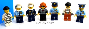 LEGO Complete 7 Minifigures for Police Station set 60141 Prisoner Policeman Jail - Imagen 1 de 10