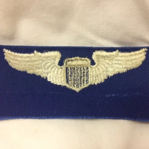 Vintage Militär Patch Armee Luftwaffe Pilot weiß auf blau Köper Variante - Bild 1 von 6
