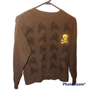 RUDEBOYZ Insane Terrain ATV 4 Wheeler Skull T-SHIRT Tan XL Boys - Picture 1 of 4