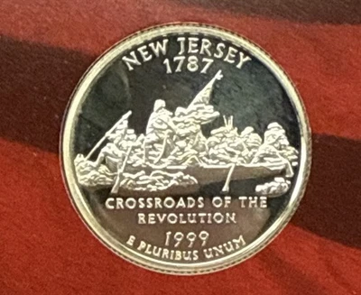 1999-S New Jersey Silver Proof State Quarter 90% Silver From Proof Set - Image 1 of 2