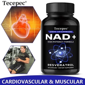 Anti Aging Supplement W/ Nicotinamide Riboside Plus Resveratrol 30/60/120 Caps - Bild 1 von 11