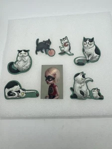Mab Graves Kunst und Illustrationen 6er Set Beste Katze Aufkleber  - Bild 1 von 10