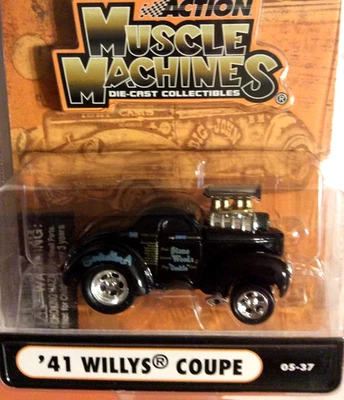 MUSCLE MACHINES 1941 41 WILLYS COUPE STONE WOODS COOK - 1/64 DIECAST 41 WILLYS  - Image 1 of 2