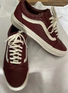 Vans Old Skool Moto Leder Größe 5,5 rot weiß Sportschuhe Sneaker - Bild 1 von 8