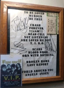 PAPA ROACH Backstage Pass "VIP" 2007; signierte gerahmte Utensilien; Ticket Stub - Bild 1 von 5