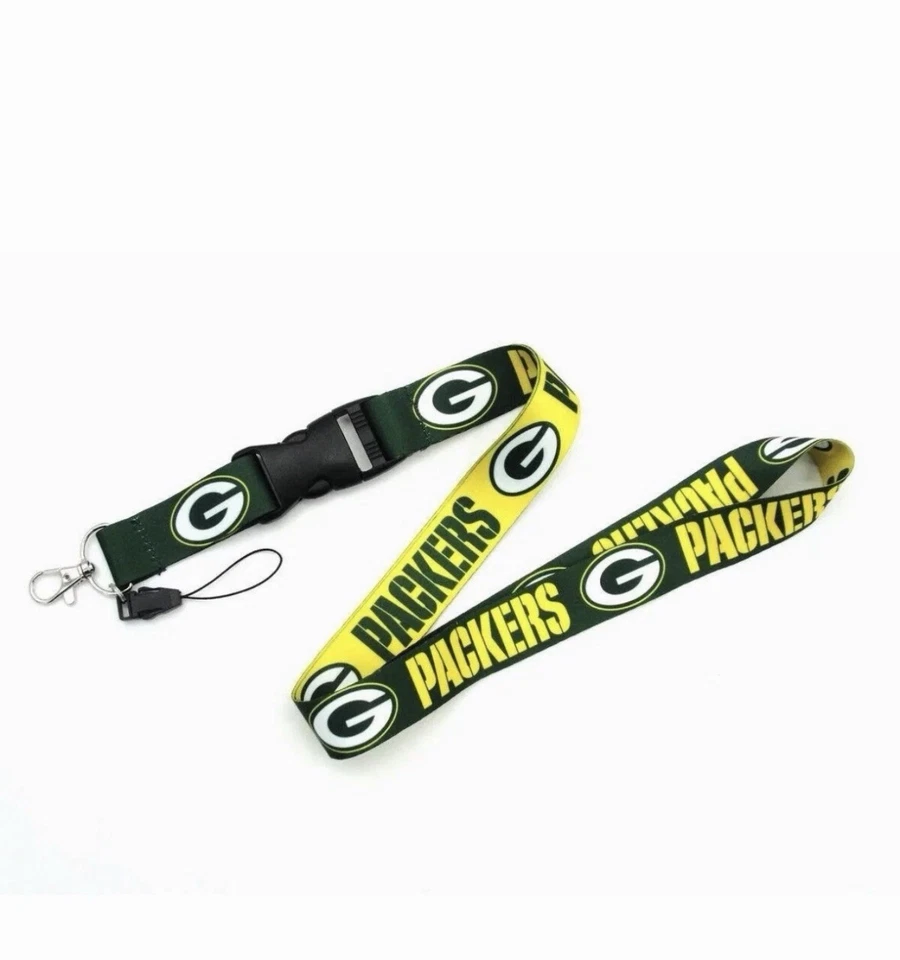 Green Bay Packers  Football LANYARD DETACHABLE BUCKLE KEY CHAIN US SHIP in 1 day - Image 1 of 1