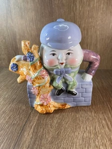 Vintage FEITX Humpty Dumpty Teapot Ceramic Decorative Collectible Figural Brick - Picture 1 of 8