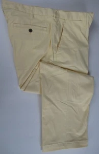 LANDS END Golden Yellow Comfort Waist Knockabout Chino Pant Mens 37 X 27 NEW - Picture 1 of 5