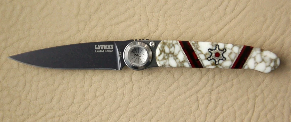Ножи Paul Executive от Lone Wolf/David Yellowhorse Lawman с подписью ХУДОЖНИКА ДОКАЗАТЕЛЬСТВО - Изображение 1 из 4