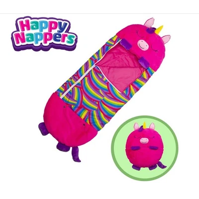 Happy Nappers: Almohada y saco de dormir: mediano - rosa unicornio abeja - 54 x 20 Foto 1 de 4