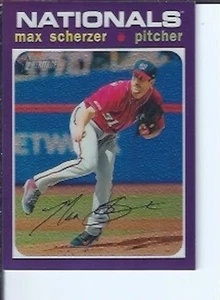 Max Scherzer 2020 Topps Heritage cromo púrpura - Imagen 1 de 1