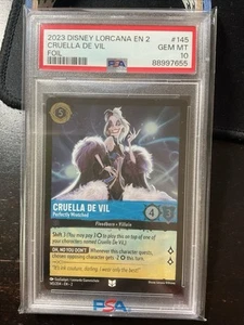 2023 Disney Lorcana Cruella De Vil Foil Uncommon PSA 10 101 Dalmatians AJ - Picture 1 of 1