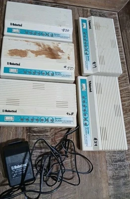 Vtg 5  USRobotics CJE-0340 Sportster 28800 External Fax Modems UNTESTED POWER ON - Image 1 of 4