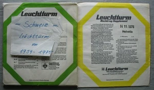 Leuchtturm Pre-printed Sheets Switzerland Helvetia 1959-1976 Without Bags - Picture 1 of 6