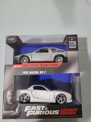 Fast & Furious Legacy Series Jada 1986 Toyota Trueno Ae86 1993 Mazda Rx-7 35690 - Image 1 of 4
