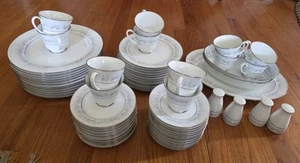 NORITAKE MARYWOOD ~ 67 PC. / 12 ~ 5 PC. PLACE SETTINGS + - Picture 1 of 19
