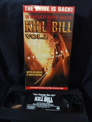Kill Bill Vol. 2 VHS Promo Rare Demo Screener Fast Shipping Quinton Tarantino VG - Image 1 of 4