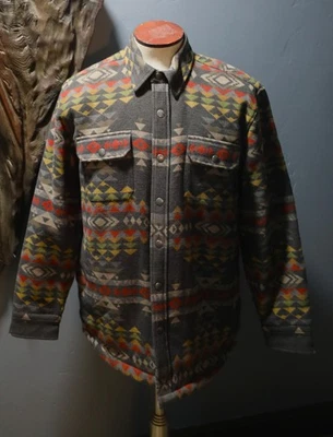 NEW Pendleton MEN DOUBLESOFT SHERPA-LINED SHIRT JACKET Aztec Pattern Snaps NWT - Image 1 of 4