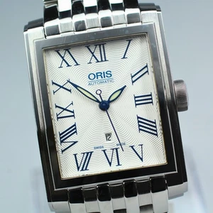 Vintage Near MINT ORIS Rectangular Date 7657 Men's Automatic Watch 30mm 25J 1448 - Picture 1 of 21