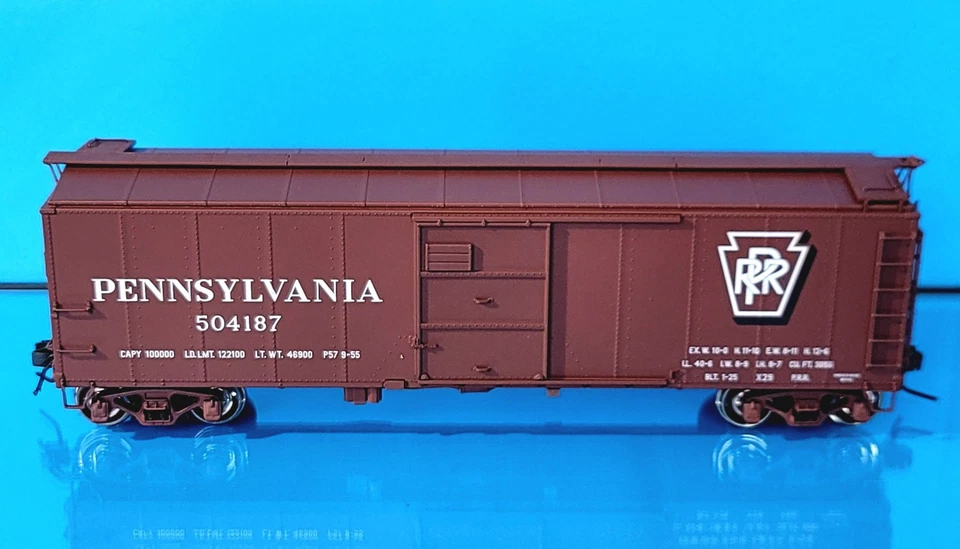 ATLAS 9758-1 "O" X-29 PRR [Shadow Keystone] Box Car #504187 2-Rail - Image 1 of 3