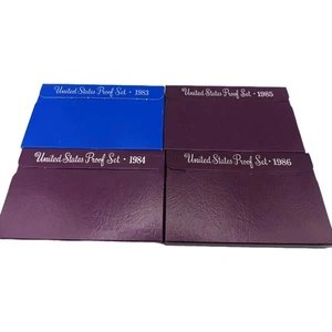 🔥 Lot of 4 U.S. Mint Proof Sets – 1983 • 1984 • 1985 • 1986 – Original Boxes 🔥 - Picture 1 of 5