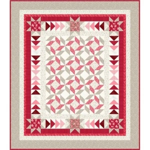 Quilt Kit - Blushing Blooms By Kaye England - 59" X 68"  Throw Quilt Top & Bind - Picture 1 of 10