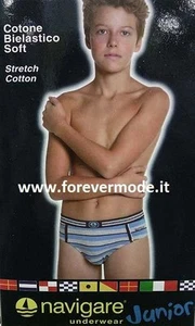 6 Slip da bambino Navigare in cotone lavorati con elastico loggato art Moda S - Imagen 1 de 2