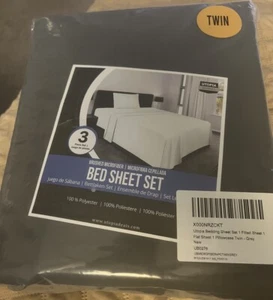 🛌Utopia 3 Piece Twin Bed Sheet Set 1 Fitted, 1 Flat, 1 Pillowcase GREY - Picture 1 of 3