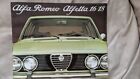 Alfa Romeo Alfetta 1.6/1.8 1981 brochure de vente voiture texte italien/voiture verte Lt