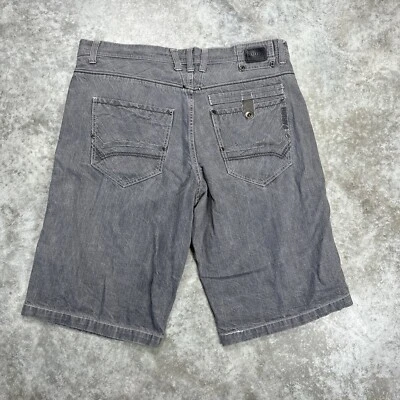 Parish Nation Shorts mens 40 Denim y2k baggy hip 90s wide leg skater gray grunge - Image 1 of 4