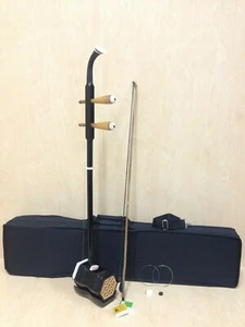 L129 Chinese 2-stringed Fiddle, Erhu, Solid Timber Body,Neck + Foam Case,Strings - Picture 1 of 12