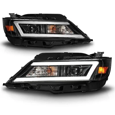 Faros proyectores negros con barra LED C para Chevrolet Impala LS LT 2014-2020 Foto 1 de 4