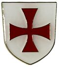 Knights Templar White Shield Motorcycle Hat Cap Lapel Pin