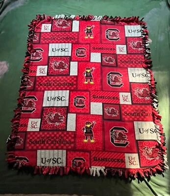 SOUTH CAROLINA GAMECOCKS Double-Thick Fleece Bedspread/Blanket/Throw - 67"x57" - Image 1 of 4