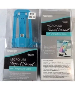 Micro Usb Tripod Stand Powerxcel With Charge Sync Cable Android Watch Movies $13 - Photo 1 sur 8