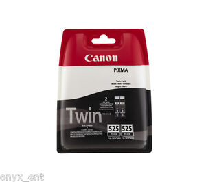 Genuine Canon PGI-525 Twin Black Ink Cartridge Pixma iP4950 iP4850 iX6550 MG5150