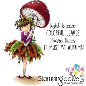 New Stamping Bella Cling Rubber Stamps  TINY TOWNIE AUTUMN LOVES AUTUMN