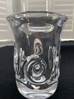 Vtg Kosta Boda Art Glass Crystal Swirl Ocean Wave Vase Signed By Warff 5.8 Lbs