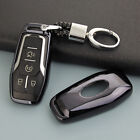 Black Smart Key Chain Case Cover For Ford Mondeo/Mustang/Edge/Explorer/F-150
