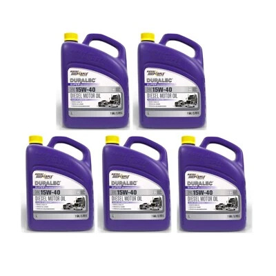 Royal Purple Duralec Super SAE 15W-40 Diesel Motor Oil 1 Gallon Bottles Set of 5 Foto 1 de 4
