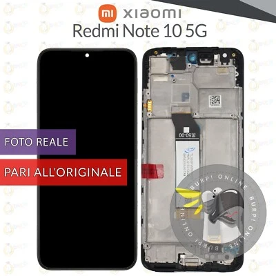 DISPLAY XIAOMI REDMI NOTE 10 5G M2103K19G SCHERMO LCD VETRO FRAME PARI ORIGINALE