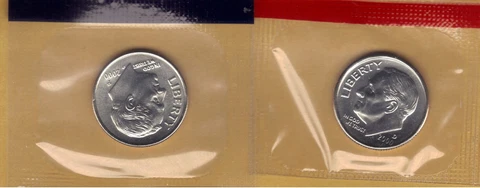 2000-P & D UNCIRCULATED BU ROOSEVELT DIMES IN MINT SET CELLO (2 coins) Cover