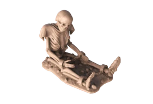 Dollhouse Miniature Skeleton Prisoner #1 - Multiple Scales -- 1-12, 1-24, 1-48 - Picture 1 of 1