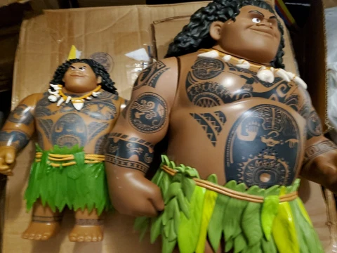 2pc set Disney Moana Large Fun Funny Talking Singing Maui Doll Figure 16 + small Cover
