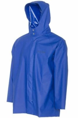 Grundens Shoreman PVC Chaqueta con Capucha Pesca Lluvia Blanco Naranja Azul Blanco SH300 Foto 1 de 4