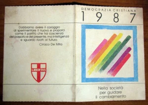 1987 CHRISTIAN DEMOCRACY CARD - Picture 1 of 2