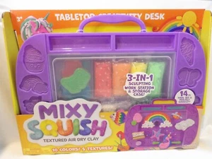 Mix Squish Textured Air Dry Clay 10 Colors with Tabletop and Project Book - Picture 1 of 9