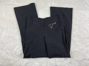 A-List by wrapper junior womans back size 9 dress pants white pin stripe - Picture 1 of 4