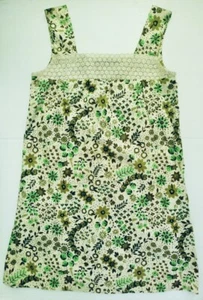 Floral Dress Size Small 4 Summer Nap CottageCore Print Green Sleeveless POCKETS - Picture 1 of 10